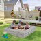 Outdoor 2-in-1 Kids Sandbox with HDPE Frame, Cover, and Adjustable Liner